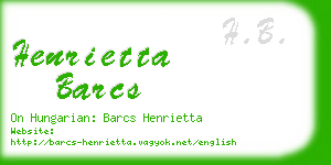 henrietta barcs business card